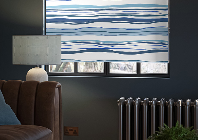 Seaside Waves, Navy - Roller Blind - Image 5
